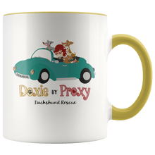 Load image into Gallery viewer, Doxie By Proxy Logo Color Accent 11 oz Ceramic Mug, Shipping Included