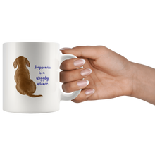 Load image into Gallery viewer, Doxie Happiness Mug, Red - 11 & 15 oz - FREE SHIPPING