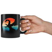Load image into Gallery viewer, Retro Dragons, Full Length or Profile, 11 oz Ceramic Black Mug, Free Shipping