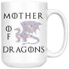 Load image into Gallery viewer, Mother of Dragons, Pastel Floral, 11oz & 15oz Mug Options, Free Shipping