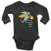Load image into Gallery viewer, Blue Dragon Love Playing With Fire Long Sleeve Bodysuit, Multi Colors, Free Shipping