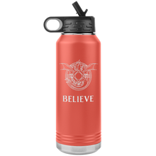 Load image into Gallery viewer, Dragon "Believe" 32oz Insulated Water Bottle, Laser Etched, Multi Colors, Shipping Included