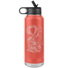 Load image into Gallery viewer, Dragon Tattoo Inspired 32oz Insulated Water Bottle, Laser Etched, Multi Colors, Shipping Included