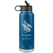 Load image into Gallery viewer, Dragon is My Spirit Animal 32oz Insulated Water Bottle, Laser Etched, Multi Colors, Shipping Included