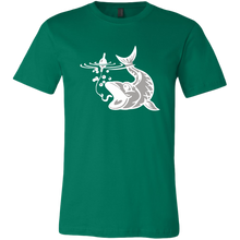 Load image into Gallery viewer, Biting Fish Graphic on Men's Unisex T-Shirt, Multi Colors, Extended Sizes, Shipping Included