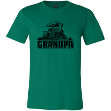 Load image into Gallery viewer, Grandpa Train Lovers Mens T-Shirt, Multiple Colors, Extended Sizes, Shipping Included