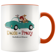 Load image into Gallery viewer, Doxie By Proxy Logo Color Accent 11 oz Ceramic Mug, Shipping Included