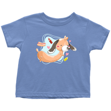 Load image into Gallery viewer, Doxie Hot Dog Cartoon Toddler T-Shirt, Multi Sizes, Multi Colors, Free Shipping