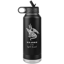 Load image into Gallery viewer, Dragon is My Spirit Animal 32oz Insulated Water Bottle, Laser Etched, Multi Colors, Shipping Included