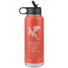 Load image into Gallery viewer, Dragon - I've Flamed You 3 Times, 32oz Insulated Water Bottle, Multi Colors, Shipping Included