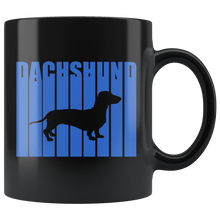 Load image into Gallery viewer, Retro Cool Dachshund Black Mug, 11 oz, Multiple Colors - Shipping Included