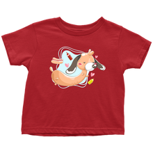 Load image into Gallery viewer, Doxie Hot Dog Cartoon Toddler T-Shirt, Multi Sizes, Multi Colors, Free Shipping