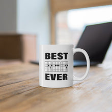 Load image into Gallery viewer, Best Dad Ever Fret Finger Positions Mug 11oz/15oz Musician Gift Male Father&#39;s Day Shipping Included
