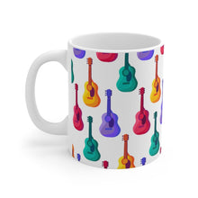 Load image into Gallery viewer, Brightly Colored Acoustic Guitars Mug 11oz/15oz Musician Gift Unisex Shipping Included

