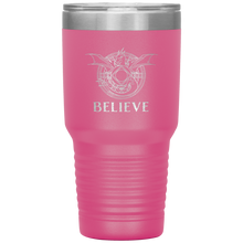 Load image into Gallery viewer, Dragon - BELIEVE, 30oz Insulated Travel Tumbler, Laser Etched, Multi Colors, Shipping Included
