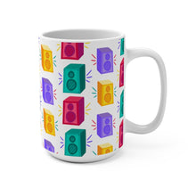 Load image into Gallery viewer, Brightly Colored Speakers Mug 11oz/15oz DeeJay DJ Musician Gift Unisex Shipping Included
