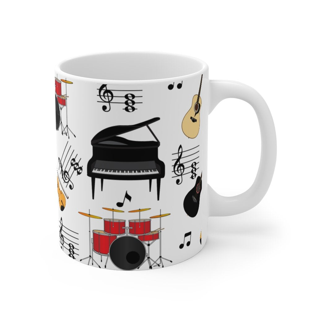 Music All Over Print Style 2 Mug 11oz/15oz Musician Gift Unisex Shipping Included