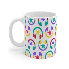 Load image into Gallery viewer, Brightly Colored Headphones Mug 11oz/15oz DeeJay DJ Musician Gift Unisex Shipping Included
