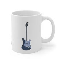 Load image into Gallery viewer, Steel Blue Electric Guitar X3 Mug 11oz/15oz Musician Gift Unisex Shipping Included
