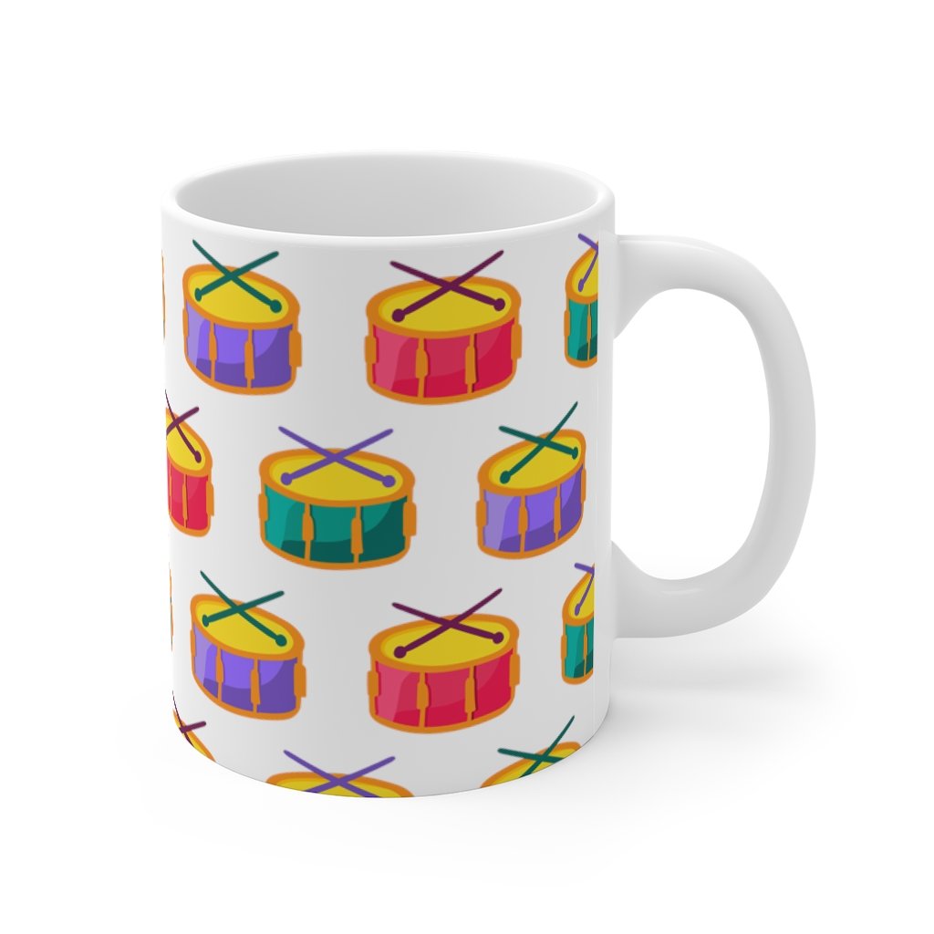 Brightly Colored Snare Drums Mug 11oz/15oz Musician Gift Unisex Shipping Included