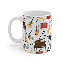 Load image into Gallery viewer, Music All Over Print Style 1 Mug 11oz/15oz Musician Gift Unisex Shipping Included
