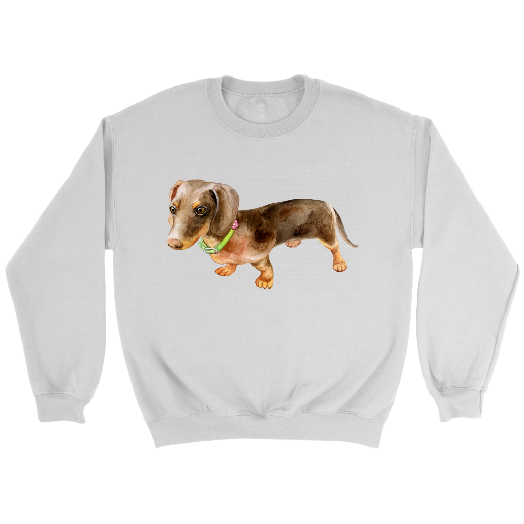 Doxie Flower Collar Unisex Sweatshirt Multi Color Extended Sizes Free Shipping