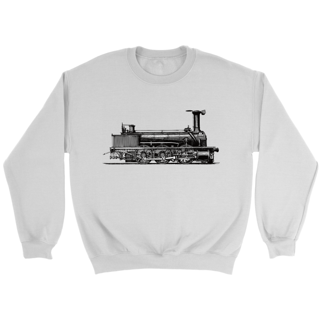 Vintage Locomotive Unisex Sweat Shirt Multi Color Extended Sizes Shipping Included