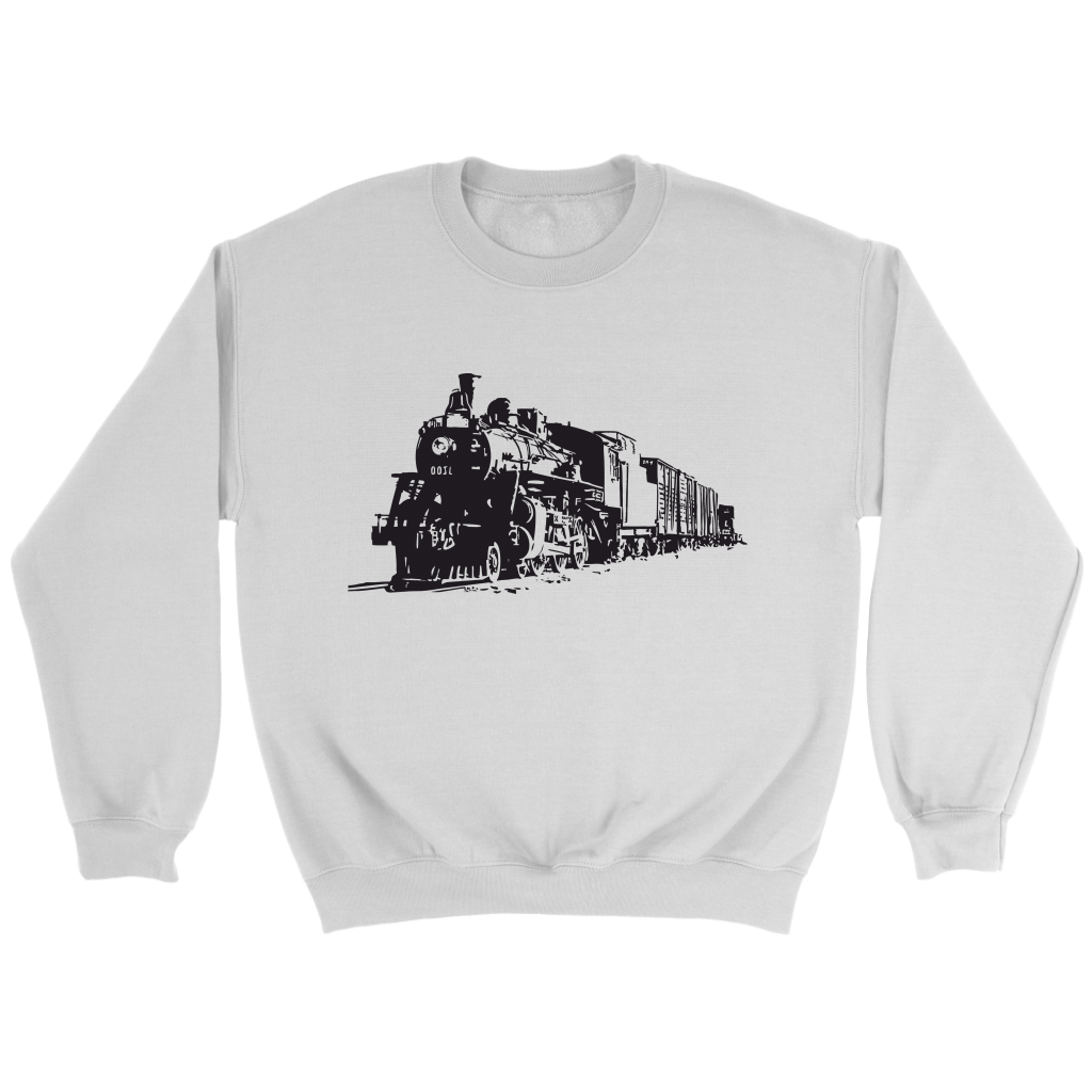 Locomotive Perspective Unisex Sweat Shirt Multi Color Extended Sizes Shipping Included