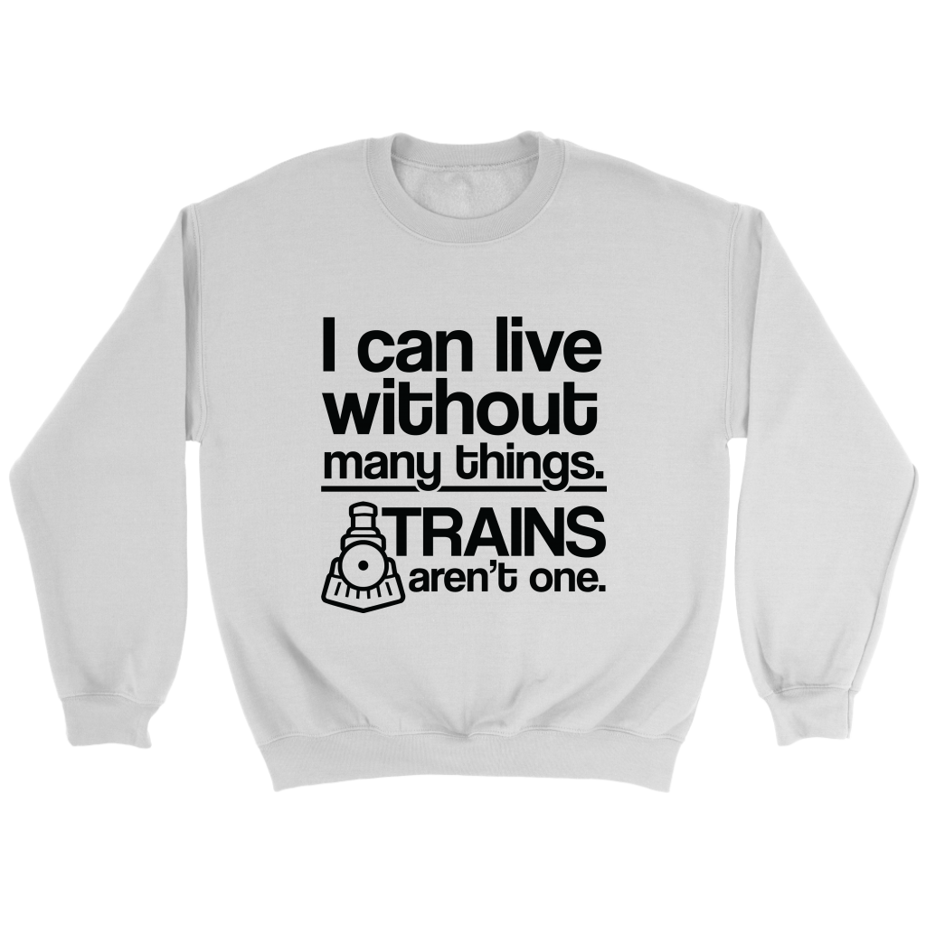 I Can Live Without Many Things Unisex Sweat Shirt Multi Colors Extended Sizes Shipping Included