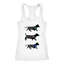 Load image into Gallery viewer, Doxie By Any Other Name Ladies Racerback Tank, Multi Colors - Free Shipping
