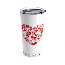 Load image into Gallery viewer, Tumbler HEART OF HEARTS Insulated 20 oz Multi Colors Love Coffee Lover Unisex Shipping Included
