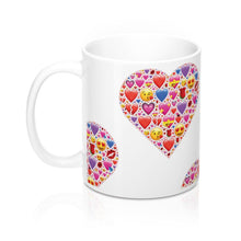 Load image into Gallery viewer, HEART EMOTICONS Pattern  Emojis Love Valentine Partner Mug 11oz/15oz Shipping Included
