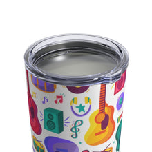Load image into Gallery viewer, Brightly Colored Music Instruments Equipment Insulated Tumbler 10oz Unisex Gift Musician Shipping Included
