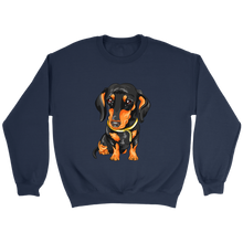 Load image into Gallery viewer, Doxie Black and Tan Unisex Sweatshirt Multi Color Extended Sizes Free Shipping
