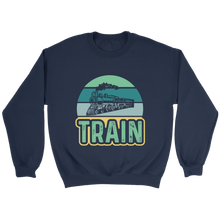 Load image into Gallery viewer, Retro Vintage Train Unisex Sweat Shirt Multi Color Extended Sizes Shipping Included
