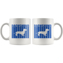 Load image into Gallery viewer, Retro Cool Dachshund Text Mug, 11 oz, Multiple Colors - Free Shipping
