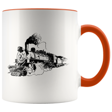 Load image into Gallery viewer, Vintage Sketch Locomotive, 11oz Ceramic Accent Mug, Free Shipping
