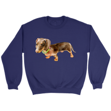 Load image into Gallery viewer, Doxie Flower Collar Unisex Sweatshirt Multi Color Extended Sizes Free Shipping
