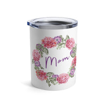 Load image into Gallery viewer, MOM Pink and Purple Floral Insulated Tumbler 10oz Gift Mother Mama Shipping Included
