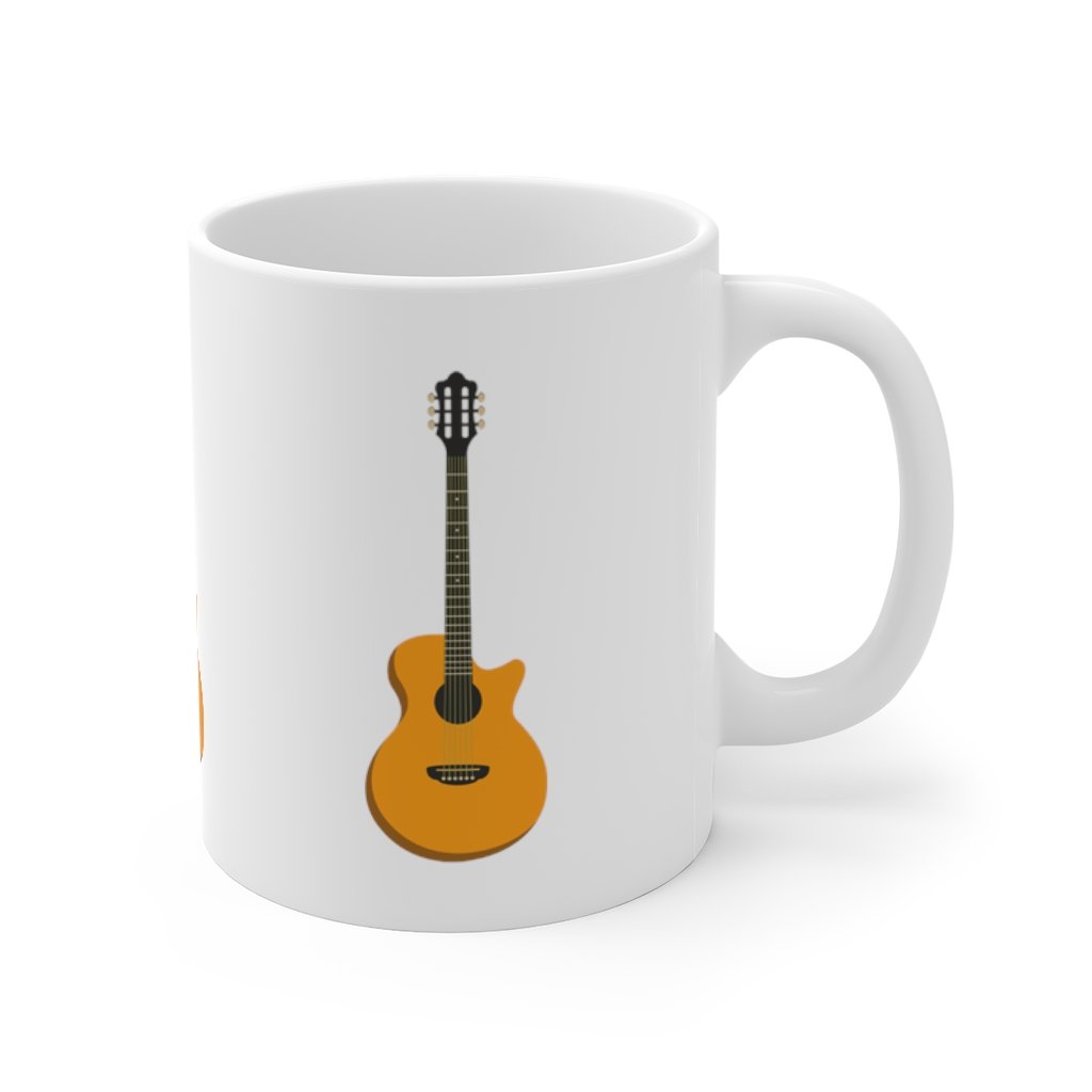 Cut Away Acoustic 6 String Guitar X3 Mug 11oz/15oz Musician Gift Unisex Shipping Included