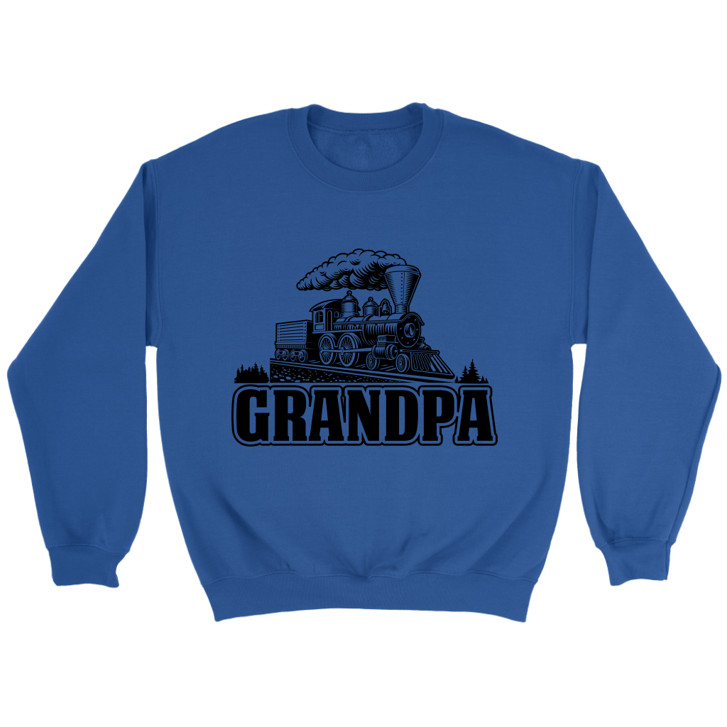 Grandpa Locomotive Unisex Sweat Shirt Multi Colors Extended Sizes Shipping Included