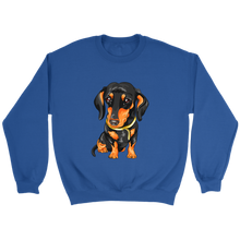 Load image into Gallery viewer, Doxie Black and Tan Unisex Sweatshirt Multi Color Extended Sizes Free Shipping

