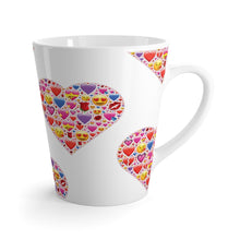 Load image into Gallery viewer, Latte Mug  HEART EMOTICONS 12 oz Shipping Included

