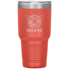 Load image into Gallery viewer, Dragon - BELIEVE, 30oz Insulated Travel Tumbler, Laser Etched, Multi Colors, Shipping Included
