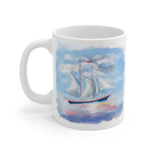 Load image into Gallery viewer, Multi Masted Sailboat Ceramic Mug 11/15 oz, Perfect for Sailor, Boater, Yachtsman - Shipping Included
