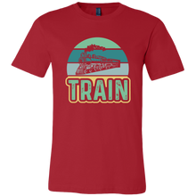 Load image into Gallery viewer, Retro Vintage Train (Aqua) Unisex Mens T-Shirt, Multiple Colors, Extended Sizes, Shipping Included
