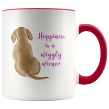 Load image into Gallery viewer, Cream Blonde Doxie Happiness Funny Accent Mug, Multiple Colors - Free Shipping
