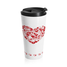 Load image into Gallery viewer, Travel Mug HEART OF HEARTS 15 oz Insulated Shipping Included
