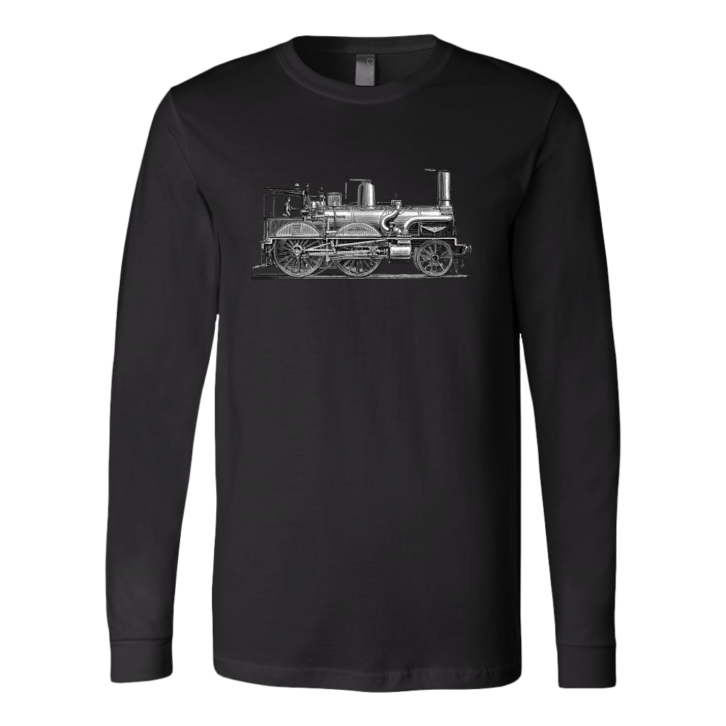 Vintage Locomotive Unisex Long Sleeve T-Shirt Extended Sizes Available Shipping Included