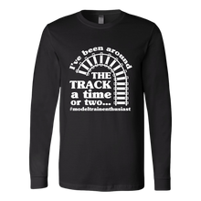 Load image into Gallery viewer, Been Around The Track Unisex Long Sleeve T-Shirt Extended Sizes Available Shipping Included
